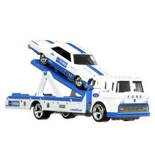 Hot Wheels Team Transport Truck & Race Car, Gift For Racing Collectors by Mattel
