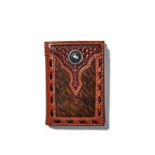 Men's Trifold Wallet Basketweave Calf Hair by Ariat