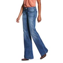 Women's Trouser Mid Rise Stretch Half Moon Wide Leg Jean by Ariat