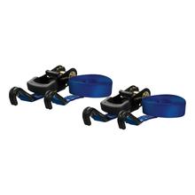 CURT 16' Blue Cargo Straps with J-Hooks (733 lbs, 2-Pack) by LIPPERT