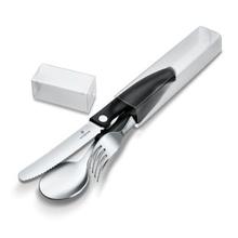 Swiss Classic Paring Knife, Fork and Spoon Set Victorinox (Black, 4 in)