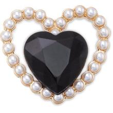 Black Gem Pearl Heart