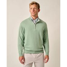 Mens Desmond Plaited Cotton Blend 1/4 Zip Pullover by Johnnie-O