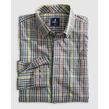 Mens Tucked Cotton Blend Button Up Shirt - Gunner by Johnnie-O