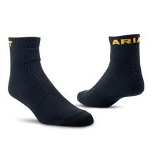 Premium Ringspun Cotton Quarter Crew Work Sock 3 Pair Pack by Ariat