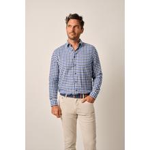 Mens Tucked Cotton Blend Button Up Shirt - Millbank by Johnnie-O