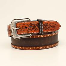 Men's White stitch trim belt