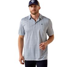 Men's All Over Print Classic Fit Polo Shirt in White Southwest Print by Ariat