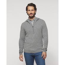 Men's Mitch Wool Cashmere Blend 1/4 Zip Hoodie by Johnnie-O in Damascus OR