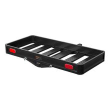 CURT 49" x 22" Black Aluminum Basket Cargo Carrier (Fixed 2" Shank, 500 lbs.) by LIPPERT