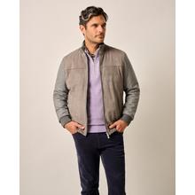 Mens Zuko Lamb Suede Bomber Jacket by Johnnie-O in Huntington Beach CA