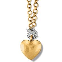 Inner Circle Heart Two Tone Necklace