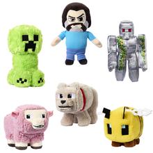Minecraft Plush Toys, 8-Inch Collectible Soft Dolls Inspired By Video Game Characters (Styles May Vary) by Mattel