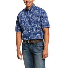 Men's Greenwhich Print Stretch Classic Fit Shirt by Ariat in Fairview PA