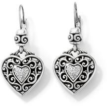 Reno Heart Leverback Earrings by Brighton in Stowe VT