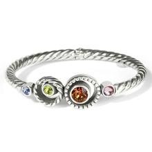 Halo Gems Hinged Bangle