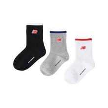 Unisex Kids Patch Logo Midcalf Socks 3 Pack by New Balance