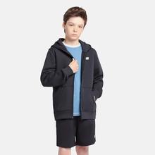 Kids' Brush Back Small Logo Full Zip Hoodie by New Balance