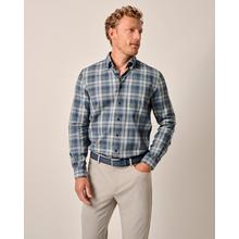 Mens Tucked Cotton Blend Button Up Shirt - Benjamin