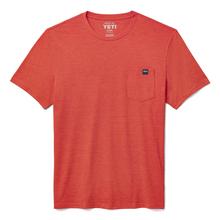 No Sleep Till Brisket Pocket Short Sleeve T-Shirt - Heather Fire Red - S by YETI