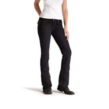 Women's R.E.A.L Mid Rise Black Boot Cut Jean by Ariat in Durham NC