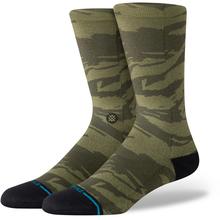Camoblend Crew Socks Green L by Stance in Spring TX