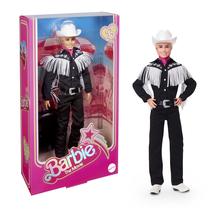 Barbie The Movie Collectible Ken Doll Wearing Black Outfit With White Fringe, Cowboy Hat And Boots With Pink Bandana