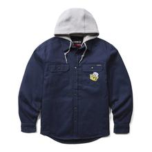 Men's x University of Michigan? Overman Hooded Canvas Shirt-Jac Navy by Wolverine in Durham NC