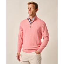 Mens Desmond Plaited Cotton Blend 1/4 Zip Pullover by Johnnie-O in Leeds AL