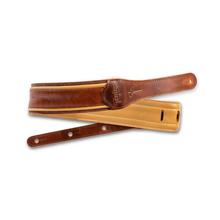 Spring Vine 2.5" Leather Guitar Strap - Medium Brown by Taylor Guitars