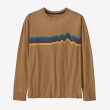 Kid's L/S Regenerative Organic Certified Cotton Ridge Rise Stripe T-Shirt by Patagonia in Mishawaka IN