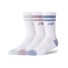 Unisex Active Lifestyle Striped Crew Socks 3 Pack by New Balance