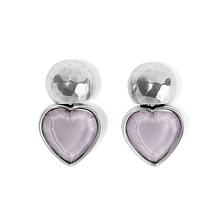 Loving Heart Post Drop Earrings