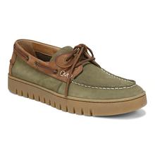 Women's Uptown Boat with Arch Support in Dark Olive Nubuck, Size 11 by Vionic in Landing NJ
