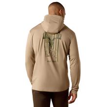 Men's Rebar Sunblocker Outdoor Hooded Classic Fit Long Sleeve T-Shirt in Greige by Ariat