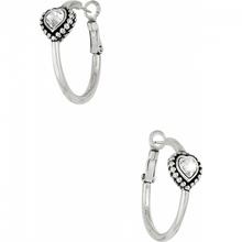 Shimmer Heart Small Hoop Earrings by Brighton in Antrim NH