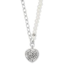 Contempo Heart Pearl Charm Necklace by Brighton in Tequesta FL