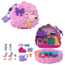 Polly Pocket Dolls And Playset, Animal Toys Groom & Glam Poodle Compact Playset by Mattel