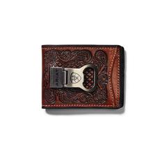 Men's Bifold W/ Clip Wallet Diamond Plate