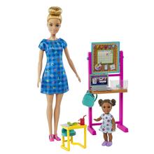 Barbie Teacher Doll (Blonde), Toddler Doll (Brunette), Accessories, 3 & Up by Mattel in Kimball NE