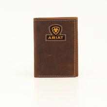 Men's Yellow logo trifold wallet by Ariat in Rancho Cucamonga CA