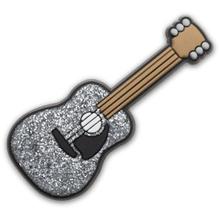 Sparkly Silver Guitar