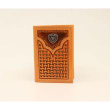 Men's Lattice embossed trifold wallet by Ariat in Pasadena CA