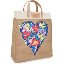 Let Love Grow Burlap Tote by Brighton