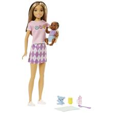 Barbie Skipper Doll With Baby Figure And 5 Accessories, Babysitters Inc. Playset