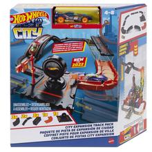 Hot Wheels City Track Pack, 10-Piece Set, With 1 Car, Gift For Kids 4 Years & Older by Mattel