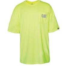 Men's Hi-Vis Trademark Pocket Tee Mens Yellow by CAT Footwear