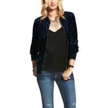 Women's Burnout Bomber Full Zip Jacket