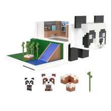 Minecraft Toys Panda Playhouse Playset Mob Head Minis, Kids Gifts by Mattel