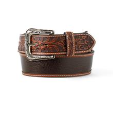 Men's Floral Stamped Tip Belt